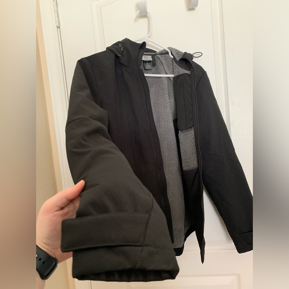 Champion Black Fleece Rain Jacket - Size Small - Picture 4 of 6